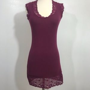Free People purple lace hem